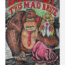 Don King Kong and Peach . Ilustração tradicional, Serigrafia e Ilustração com tinta projeto de Nico Benitez - 21.07.2023