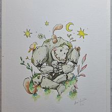 Meu projeto do curso: Ilustração de personagens mitológicos. Een project van Traditionele illustratie, Ontwerp van personages, Schilderij,  Tekening, Digitale illustratie y Aquarelschilderen van anasofiaarte_tattoo - 20.07.2023
