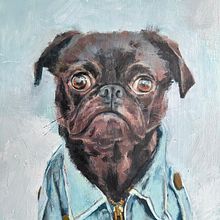 Mi proyecto del curso: Retrato realista de mascotas con pintura al óleo. Fine Arts, Painting, Oil Painting, and Naturalistic Illustration project by John Joven - 07.20.2023