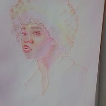 Meu projeto do curso: Desenho de retratos vibrantes com lápis de cor. Un progetto di Disegno, Disegno di ritratti, Sketchbook e Disegno con matite colorate di Santos - 17.08.2023