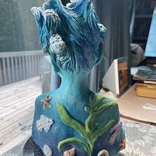 My project for course: Introduction to Clay Figurative Sculpture. Projekt z dziedziny  Sztuki piękne, Rzeźba, Malarstwo c, frowe, Stemple, Ceramika i  Malarstwo użytkownika Heather Rhyne - 20.07.2023