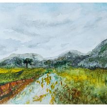 Mi proyecto del acuarela Llano del republicano. Een project van  Beeldende kunst, Schilderij y Aquarelschilderen van Jose Antonio Dominguez - 22.07.2023