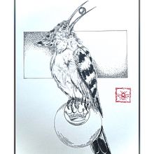 My project for course: Realistic Illustration of Birds with Imaginative Elements. Un progetto di Disegno a matita, Disegno, Illustrazione con inchiostro e Illustrazione naturalistica di Sabine Nimz - 22.07.2023