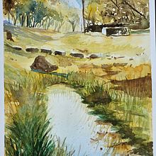 My project for course: Natural Landscapes in Watercolor. Projekt z dziedziny  Sztuki piękne,  Malarstwo i Malowanie akwarelą użytkownika christophe.charnay - 22.07.2023