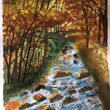 Paisaje en acuarela. Een project van  Beeldende kunst y Aquarelschilderen van Josefina Quiceno Gutierrez - 22.07.2023