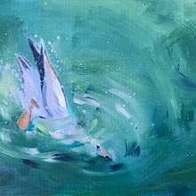 My project for course: Oil Painting: Water and the Human Figure . Arte plastice, Pictura, Pictură în ulei și Figura Desen de sarahjosine - 07.23.2023