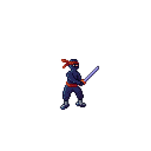 Ninja N2. Projekt z dziedziny Projektowanie postaci, Gr, komputerowe, Pixel art, Projektowanie gier komputerow i ch użytkownika Nandos Hdz - 06.09.2023