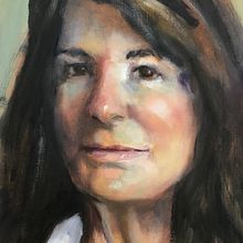 Fantasievol portret. Een project van  Olieverfschilderij van Bea Stroucken - 23.07.2023
