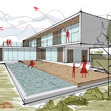 My project for course: Sketch like an architect with Morpholio Trace. Architecture, Interior Design, Digital Architecture, Architectural Illustration, ArchVIZ, and Spatial Design project by Diana Enriquez Cuevas - 07.23.2023