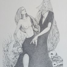 Il mio progetto del corso: Disegno d'immaginazione con grafite e carboncino. Traditional illustration, Fine Arts, Pencil Drawing, Drawing, Artistic Drawing, and Figure Drawing project by Eleonora Liorsi - 07.24.2023