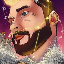 Autorretrato digital no Photoshop com um toque de fantasia e horoscopo! . Un proyecto de Ilustración tradicional, Dibujo, Ilustración digital, Dibujo de Retrato, Dibujo digital y Pintura digital de Eduardo Giunta - 22.07.2023
