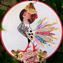 Digital collages on my embroideries.  Ein Projekt aus dem Bereich H und werk von Marie ROUSSEL - 25.07.2023