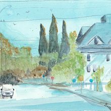 My project for course: Contemporary Watercolor Landscape Painting. Fine Arts, and Watercolor Painting project by barrylsky - 07.25.2023