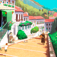 RECONSTRUCCIÓN DE LA CORACHA, MÁLAGA. Un proyecto de Ilustración tradicional, Cine, vídeo, televisión, Animación, Bellas Artes y Pintura de Javier Díaz Conde - 03.05.2022