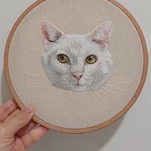 Mi proyecto del curso: Retratos bordados de mascotas: pinta con hilo. Embroider, Naturalistic Illustration, and Textile Design project by Maggie Flores Véliz - 04.12.2024