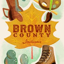 Brown County Indiana. Ilustração digital e Ilustração tradicional projeto de Robotor - 28.07.2023