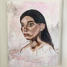 My project for course: Experimental Portraiture: Fusing Oil, Acrylic, and Spray Paint. Fine Arts, Painting, Acr, lic Painting, and Oil Painting project by Tiina - 07.29.2023