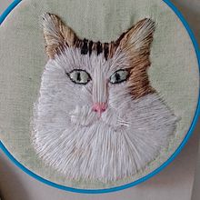 Meu projeto do curso: Retratos bordados de pet: pintura com linha. Een project van Borduurwerk, Naturalistische illustratie y Textielontwerp van Vera Lúcia Ferreira Santos - 29.07.2023