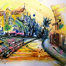 Mi proyecto del curso: Urban sketching contemporáneo con técnicas mixtas. Traditional illustration, Painting, Architectural Illustration & Ink Illustration project by Ainho @sonambulainho - 07.29.2023