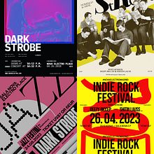4 Genre Posters - Andrian Zulkarnaen (Nanaki). Un proyecto de Diseño, Dirección de arte, Diseño gráfico y Diseño de carteles de Andrian Zulkarnaen - 29.07.2023