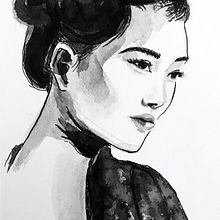 Mi proyecto del curso: Pintura artística con tinta china. Un projet de Illustration traditionnelle, Beaux Arts, Peinture, Dessin au cra, on, Dessin de portrait, Dessin artistique et Illustration à l'encre de laura_akm - 29.07.2023