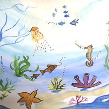 Underwater painting . Projekt z dziedziny Design użytkownika kaurkarandeep_07 - 30.07.2023