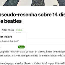 a pseudo-resenha sobre 14 discos dos beatles. Writing project by nuzy.r - 04.03.2015