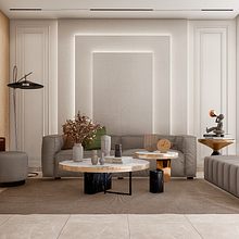 Departamento estilo escandinavo. Un projet de Architecture, Modélisation 3D, Architecture numérique, Conception 3D , et ArchVIZ de Daniel Cabrera Ruilova - 09.07.2023