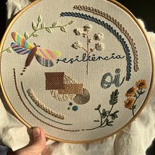 Meu projeto do curso: Técnicas básicas para bordado de letras. Embroider, and Textile Design project by Catia Portuense - 07.30.2023
