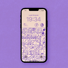 Wallpaper design. Traditional illustration, Design, and Graphic Design project by Anais Pays - 01.30.2023