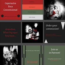 Caperucita poco Convencional: diseño de feed instagram. Design, Br, ing, Identit, Graphic Design, T, pograph, Logo Design, T, pograph, and Design project by Carmen Membrilla Garrido - 07.31.2023