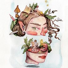 My project for course: Surreal Illustration with Watercolor and Ink. @les_frolova. Projekt z dziedziny Trad, c, jna ilustracja,  Sztuki piękne,  Malarstwo,  R, sunek i Malowanie akwarelą użytkownika olesyaproector - 29.07.2023
