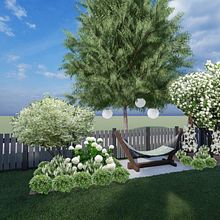 Garden in Białystok. Landscape visualization. Een project van L y scaping van Olga Gorchichko - 31.07.2023
