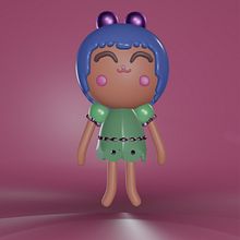 My project for course: Kawaii Character Creation in 3D with Blender. Projekt z dziedziny Tradycyjna ilustracja, Projektowanie postaci, Ilustracja cyfrowa,  Modelowanie 3D i Manga użytkownika straki1992 - 28.08.2023