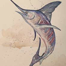 Mare et Ventus. Un proyecto de Ilustración tradicional, Dibujo a lápiz, Pintura a la acuarela, Bellas Artes, Creatividad y Dibujo artístico de Carmen Peinado - 31.07.2023