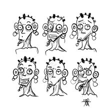 Character mood. Concept Art, e Design de personagens projeto de Marta Pastor - 02.08.2023
