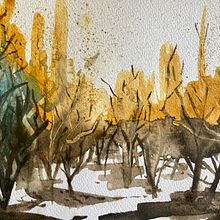 Textures and effects 1st try. Fine Arts, Painting, and Watercolor Painting project by Petra Hallbar - 08.02.2023