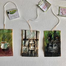Mijn project van de cursus: De kunst van het schilderen op theezakjes. Un projet de Beaux Arts, Peinture, Aquarelle , et Peinture gouache de m_vanschie - 02.08.2023