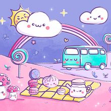 My project for course: Designing Kawaii Worlds: Spread Joy Through Illustration. Projekt z dziedziny Projektowanie postaci, Ilustracja c, frowa i Manga użytkownika Yura Aung - 02.08.2023