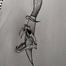 Il mio progetto del corso: Illustrazione di tatuaggi blackwork da zero. Un projet de Illustration traditionnelle, Dessin, Illustration numérique, Conception de tatouage , et Dessin numérique de valeriadm801 - 03.08.2023