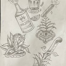 Mi proyecto del curso: Diseño de tatuajes estilo old school en Procreate. Traditional illustration, Drawing, Digital Illustration, and Tattoo Design project by Luis Perez - 08.03.2023