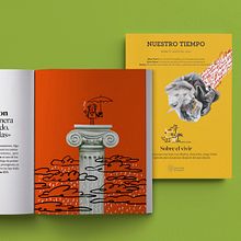 REVISTA NUESTRO TIEMPO / Portada e ilustraciones. Ilustração tradicional projeto de Del Hambre - 04.08.2023
