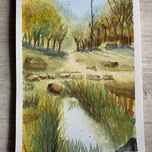 Mi proyecto del curso: Paisajes naturales en acuarela. Een project van  Beeldende kunst, Schilderij y Aquarelschilderen van Alejandro Epuyao - 05.08.2023