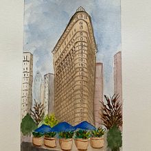 My project for course: Architectural Sketching with Watercolor and Ink. Sketching, Drawing, Watercolor Painting, Architectural Illustration, Sketchbook & Ink Illustration project by Janet gershengorn - 08.05.2023