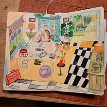 studie  voor cursus sarah van dongen. Un progetto di Illustrazione tradizionale di monique Dobbe - 05.08.2023