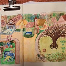 studie  voor cursus sarah van dongen. Un progetto di Illustrazione tradizionale di monique Dobbe - 05.08.2023
