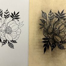 Mi proyecto del curso: Tatuaje botánico con puntillismo. Traditional illustration, Tattoo Design, and Botanical Illustration project by Eldwin Ramirez - 08.06.2023