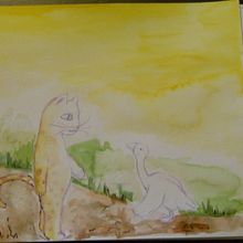 story about a cat who is traveling . Un proyecto de Ilustración tradicional de pipapo - 06.08.2023