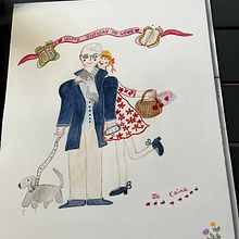 Mon projet du cours : Illustration ludique avec aquarelle et crayons de couleur. Un projet de Illustration traditionnelle, Peinture, Aquarelle, Dessin de portrait, Dessin aux cra , et ons de couleur de Christina Malinjod - 05.08.2023