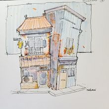My project for course: Expressive Architectural Sketching with Colored Markers. Sketching, Drawing, Architectural Illustration, Sketchbook & Ink Illustration project by jdcheckon - 08.05.2023